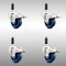 Service Caster 3 Inch 316SS Solid Poly Swivel 3/4 Inch Expanding Stem Caster Set Lock Brake SCC-SS316TTLEX20S314-SPUS-34-4 - alternate 1